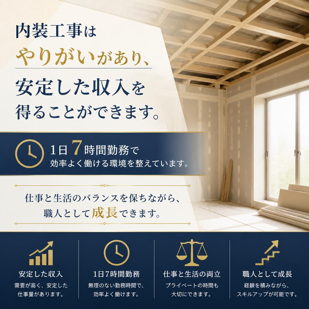安定した収入と無理のない勤務時間