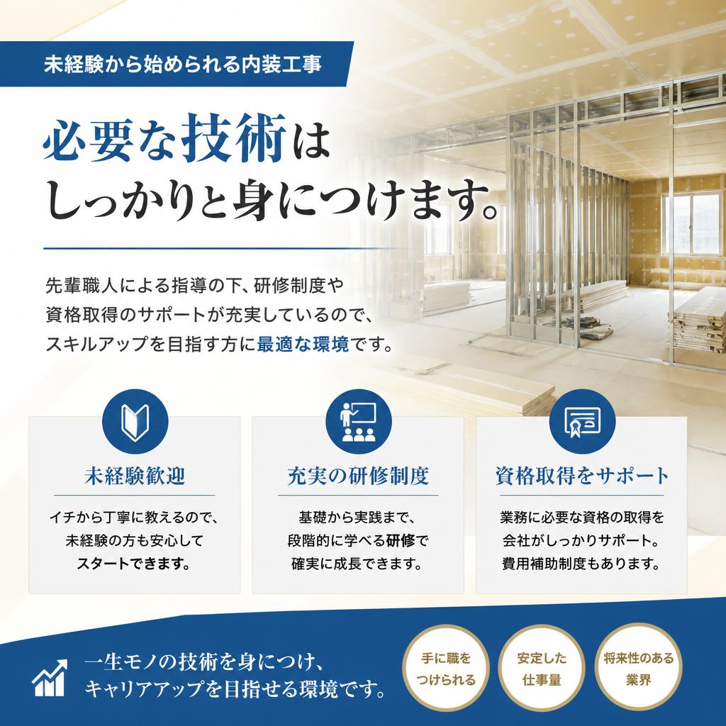 研修・資格取得のサポート制度
