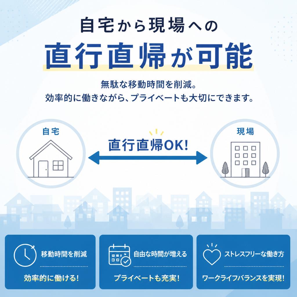 直行直帰で通勤負担軽減