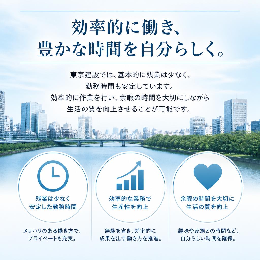 残業少なめで仕事とプライベートの両立