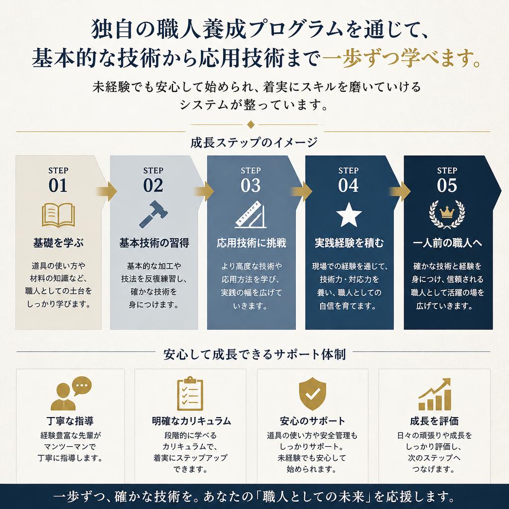 職人養成プログラムの魅力