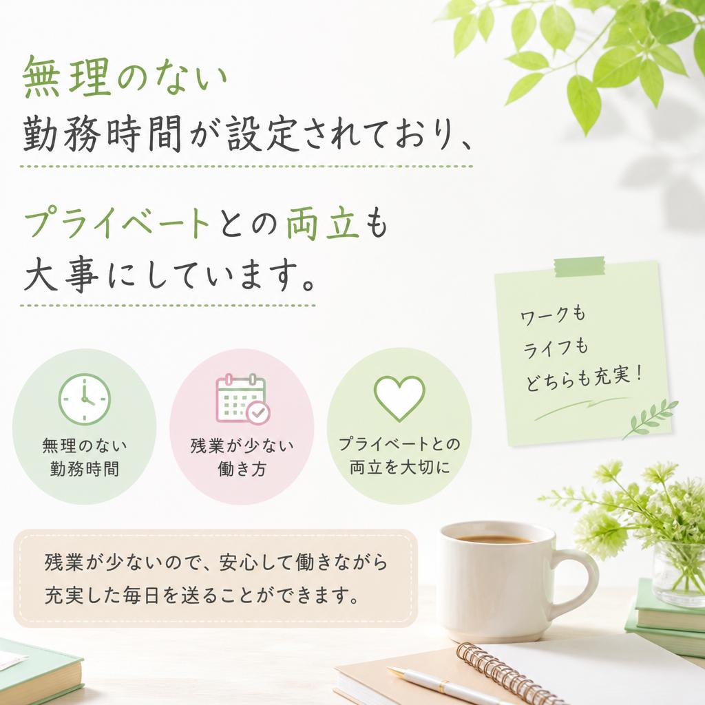 残業が少ない職場環境
