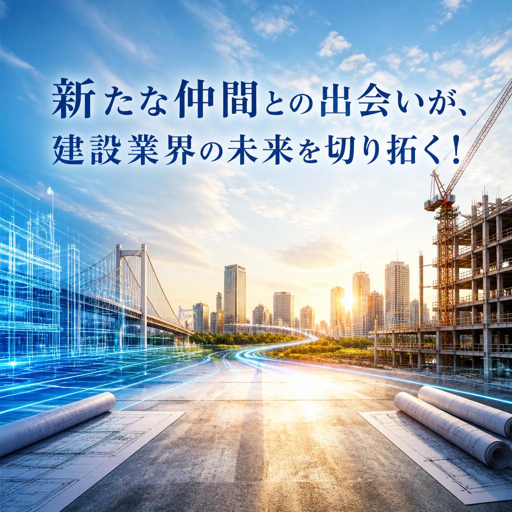 新たな仲間との出会いが、建設業界の未来を切り拓く！
