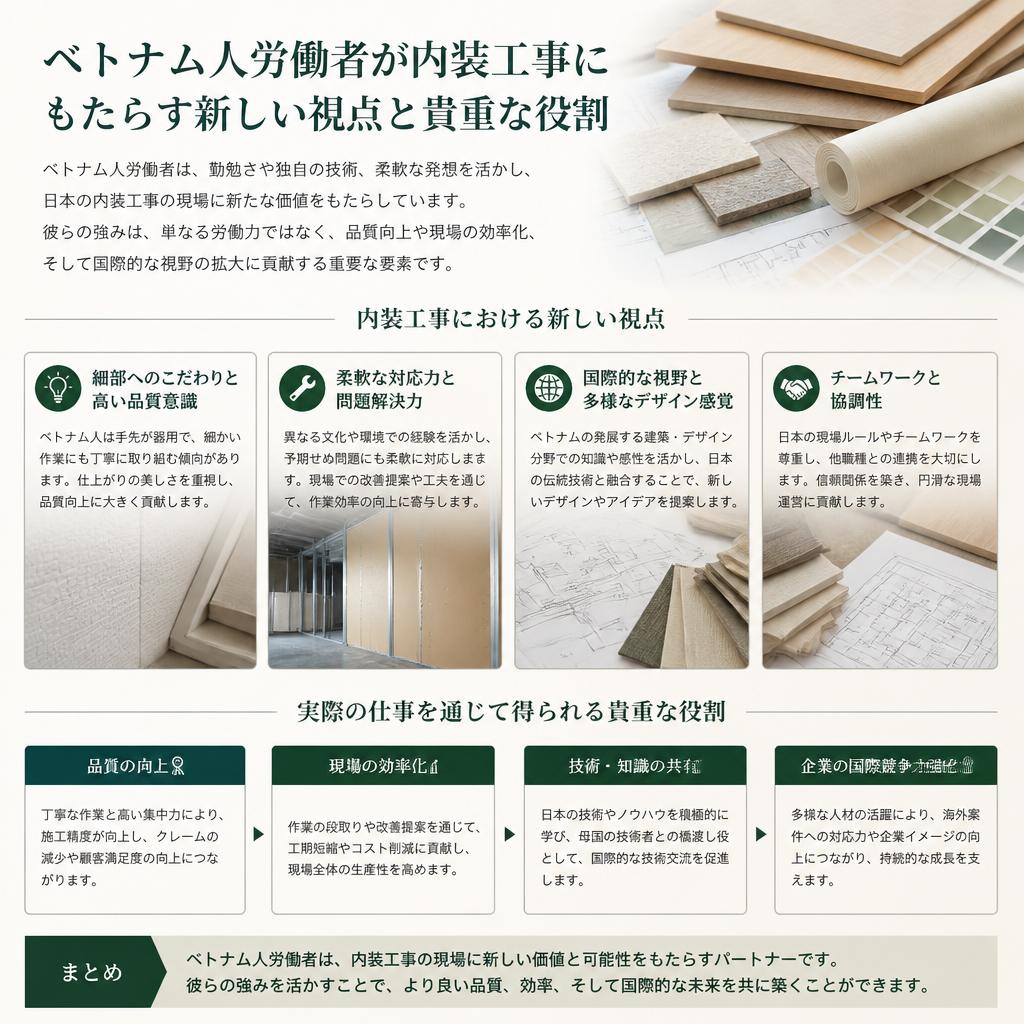 ベトナム人労働者の特長と貢献