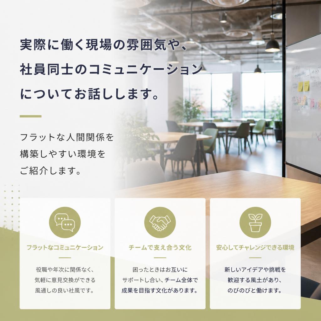現場の雰囲気と職場環境