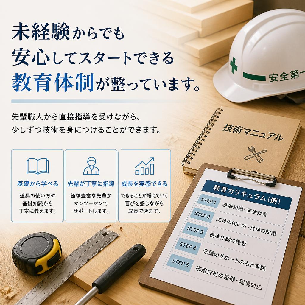 スキルアップを支援する教育体制！