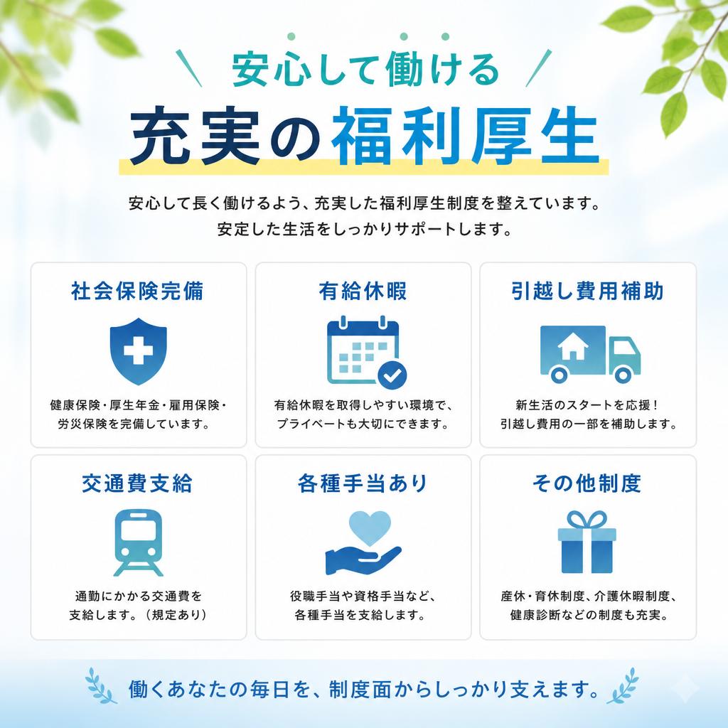 充実の福利厚生