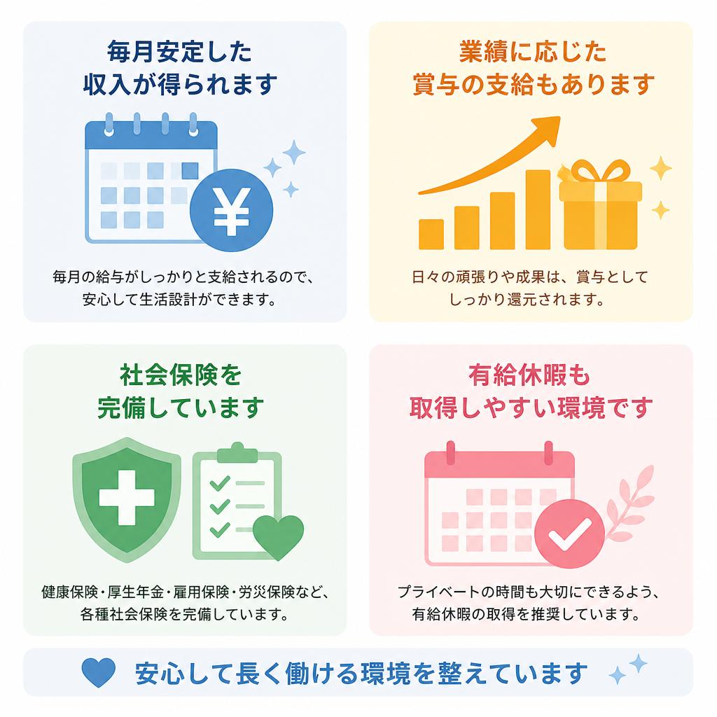 4. 安定した職場で働くメリット