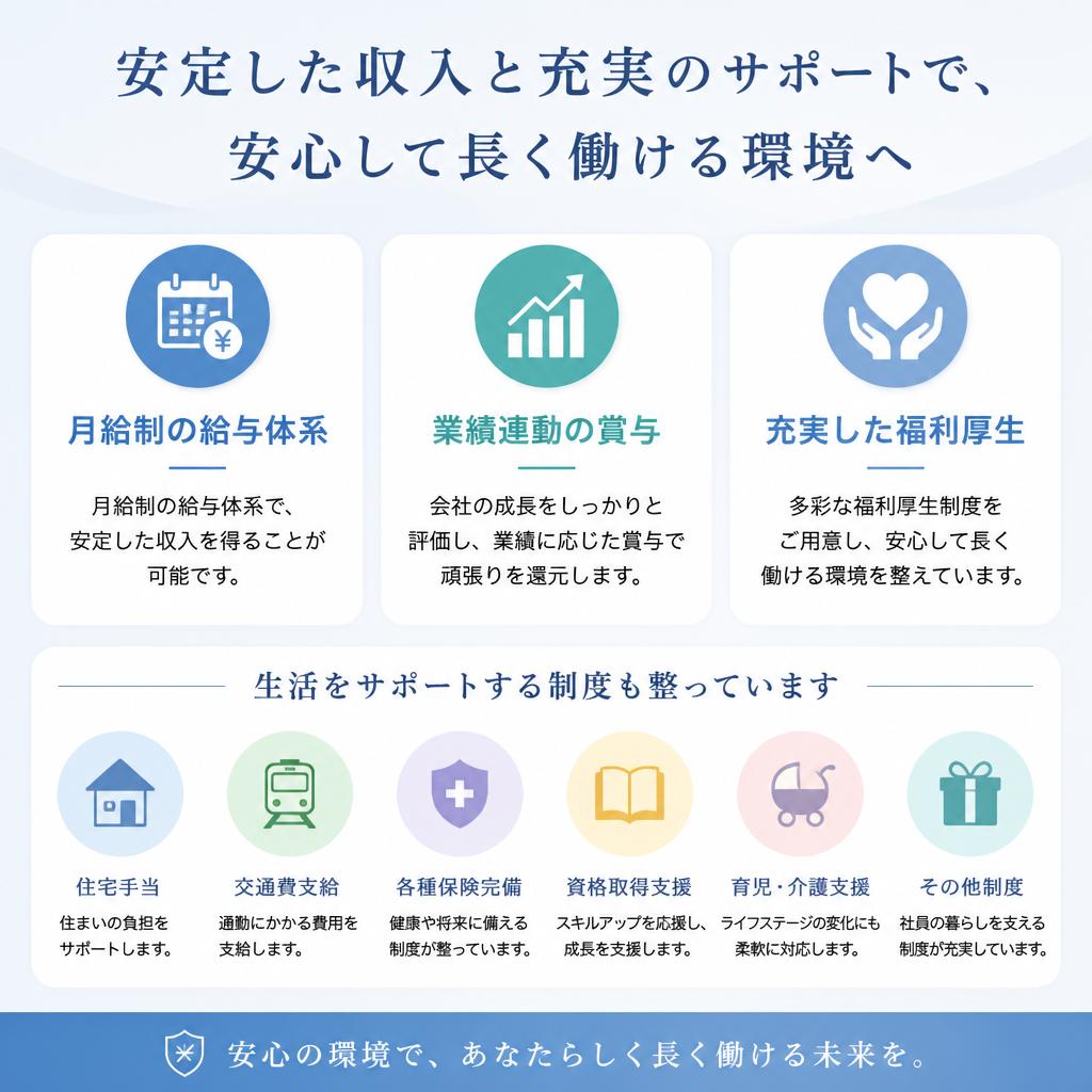 安定した収入を得られる環境