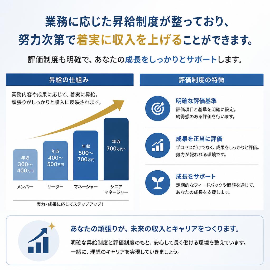安心の昇給制度