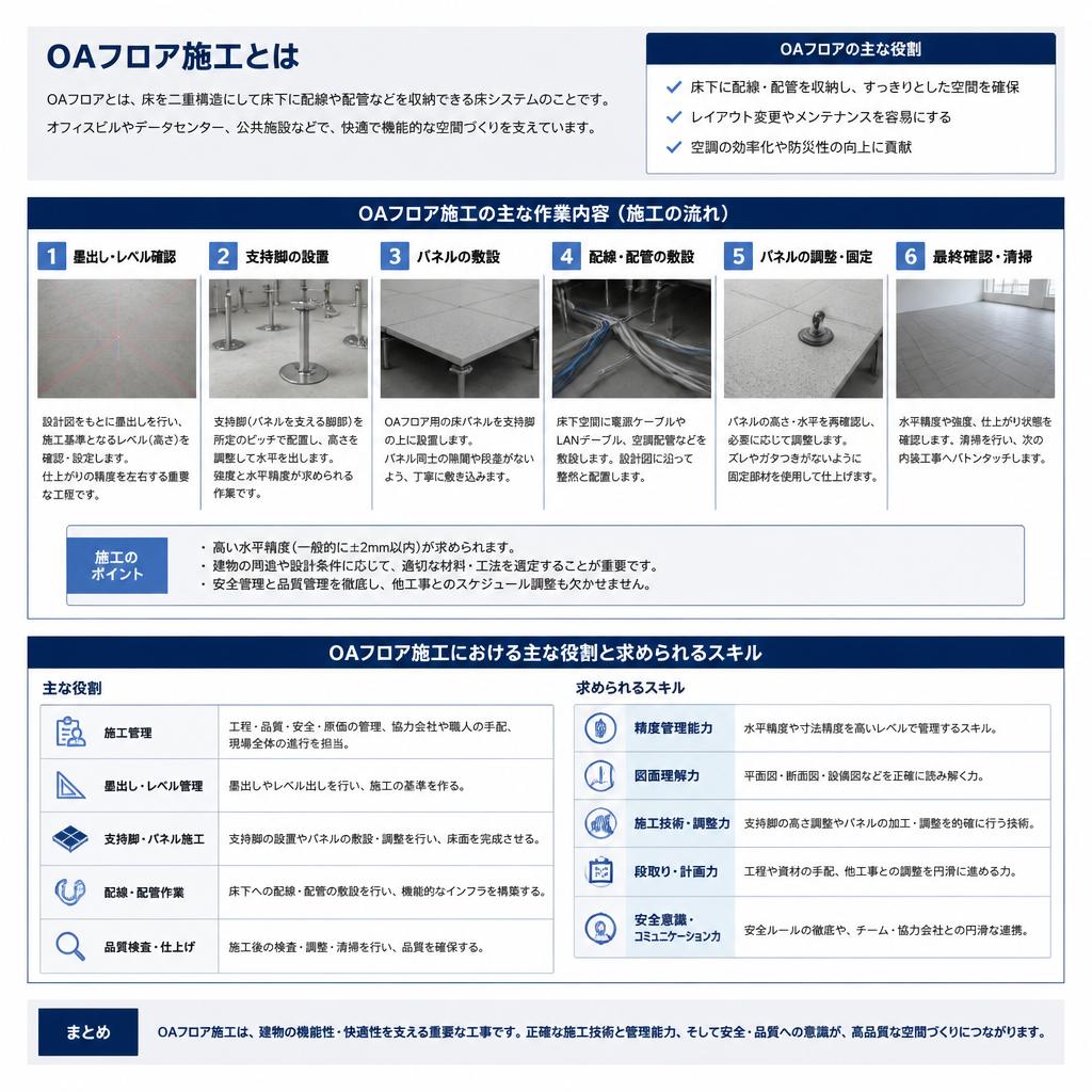 OAフロア施工の仕事内容とは？