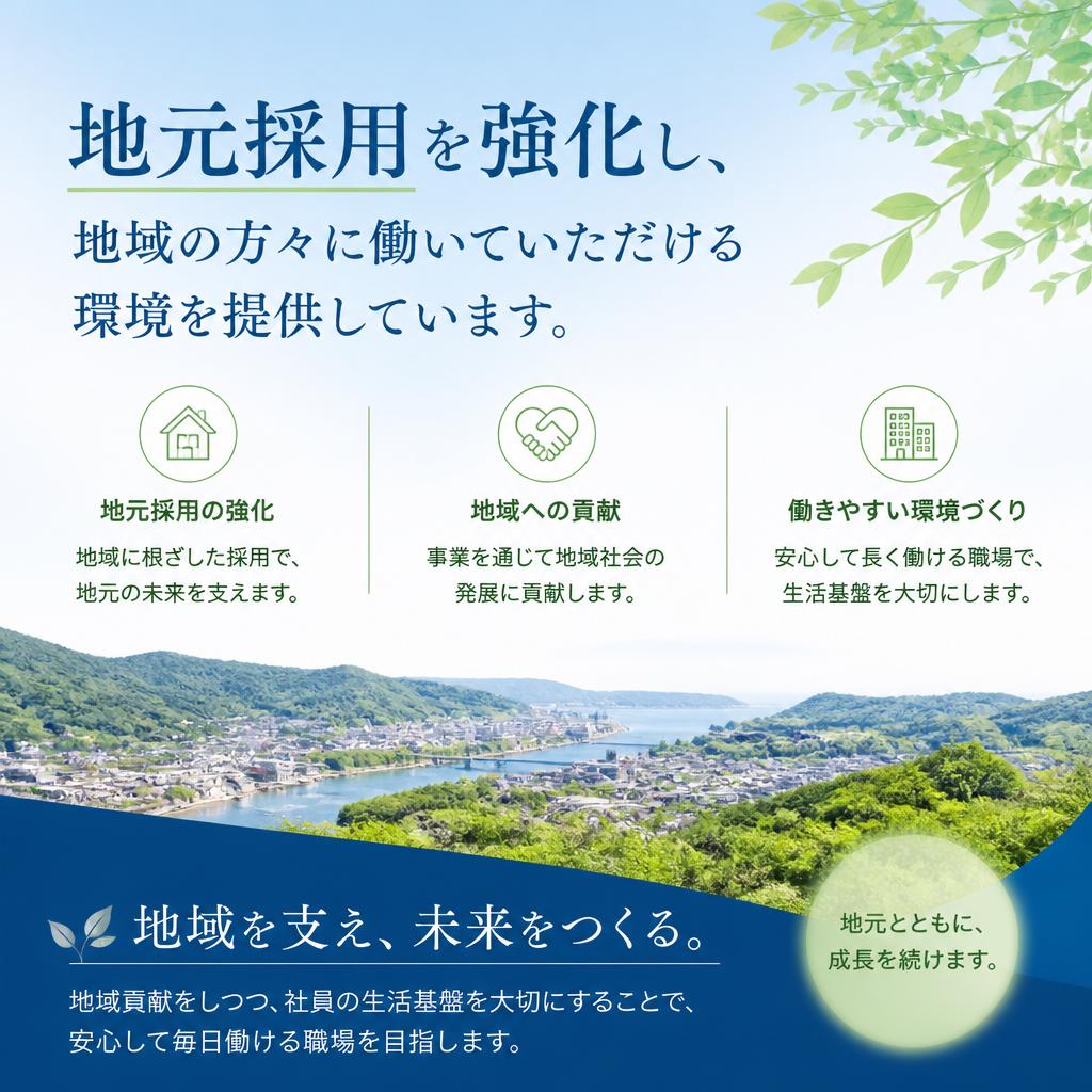 地域に根ざした地元採用