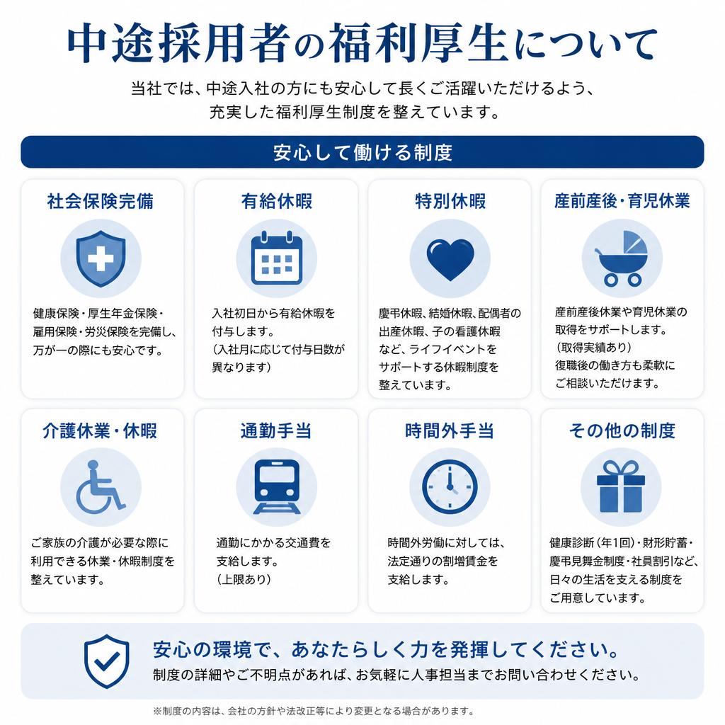 安心の福利厚生