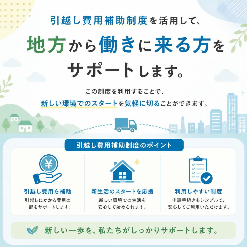 地方からの移住サポートも充実！
