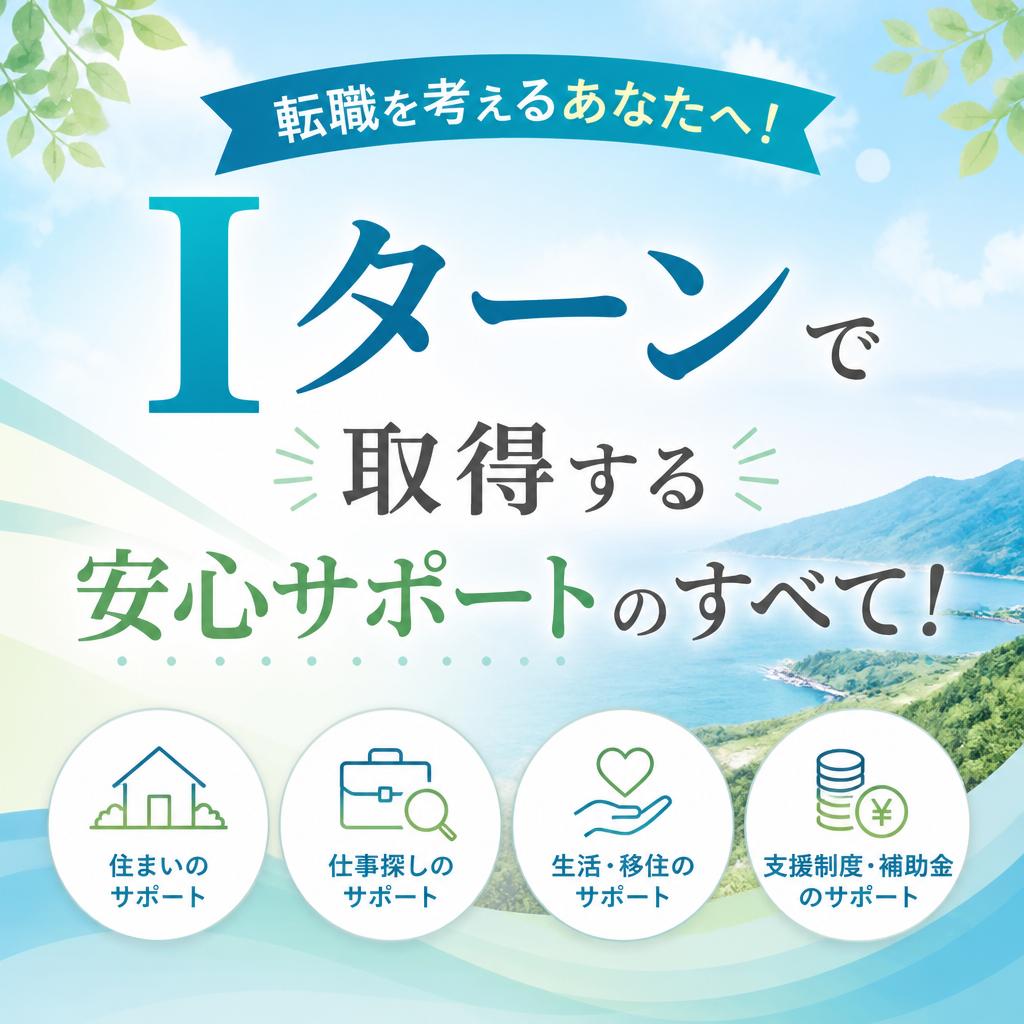 転職を考えるあなたへ！Iターンで取得する安心サポートのすべて！