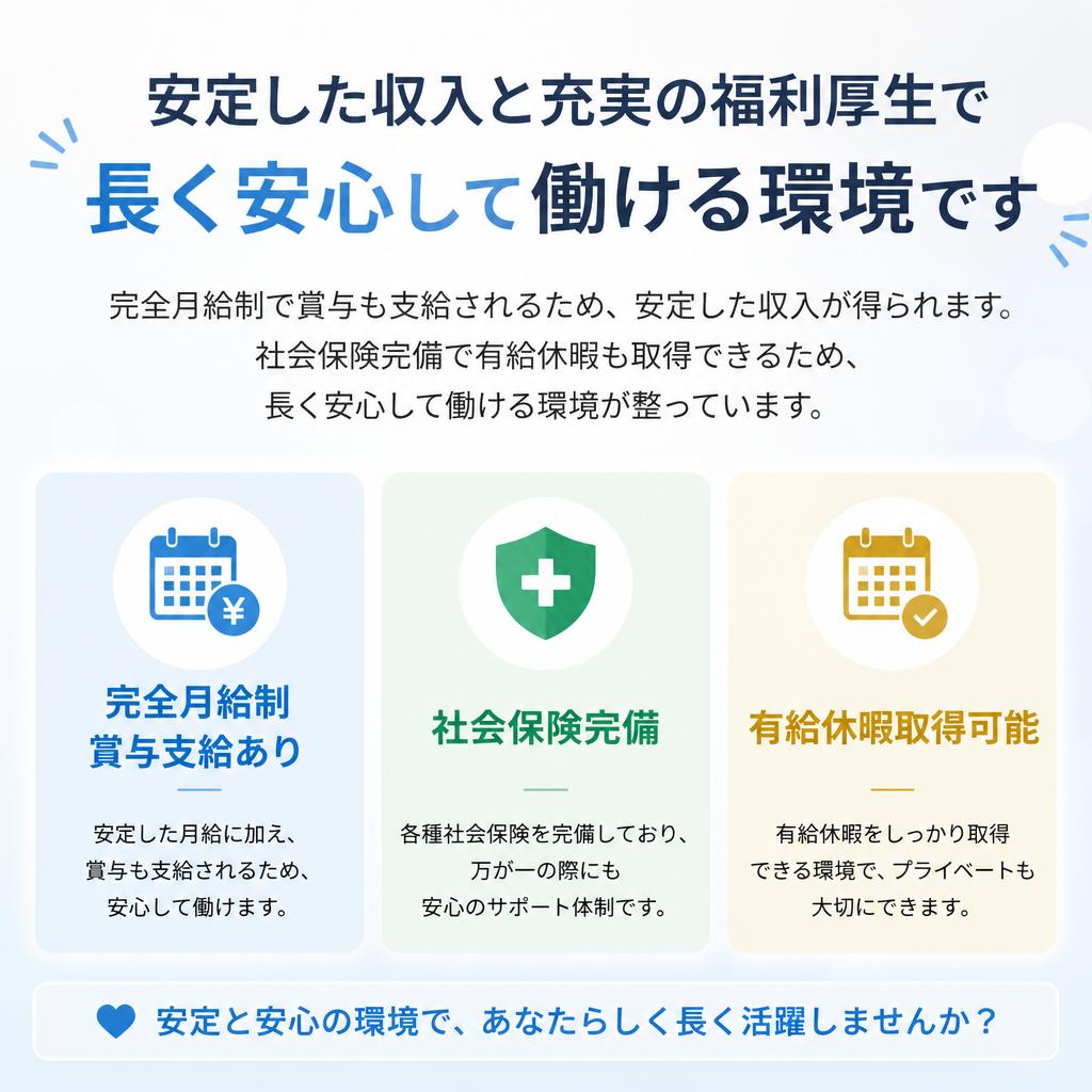 安定した職場環境