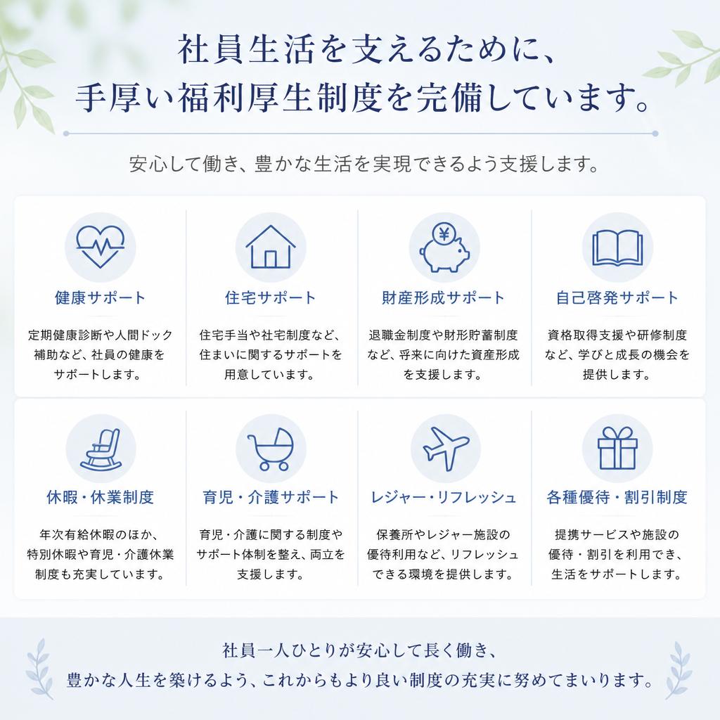 手厚い福利厚生
