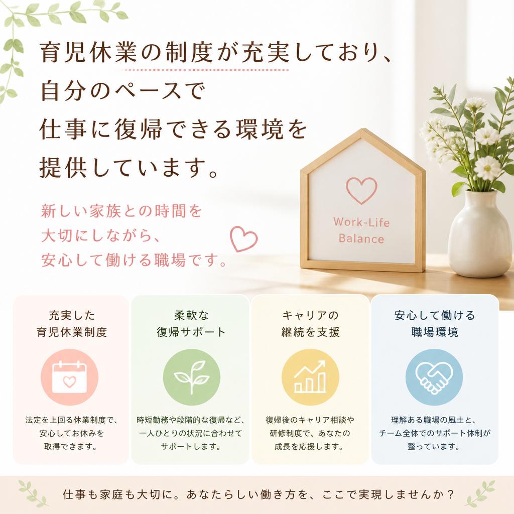 安心の育児休業制度