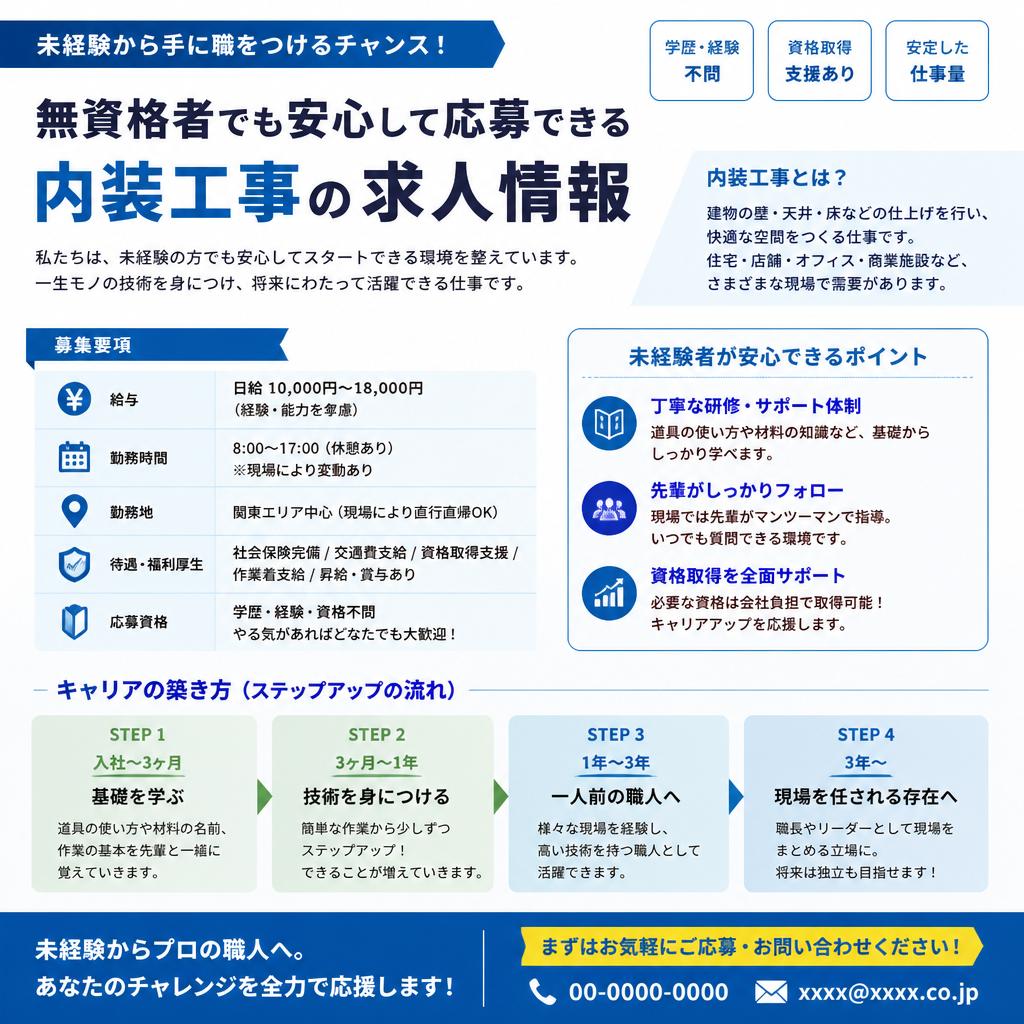 無資格から始める内装工事