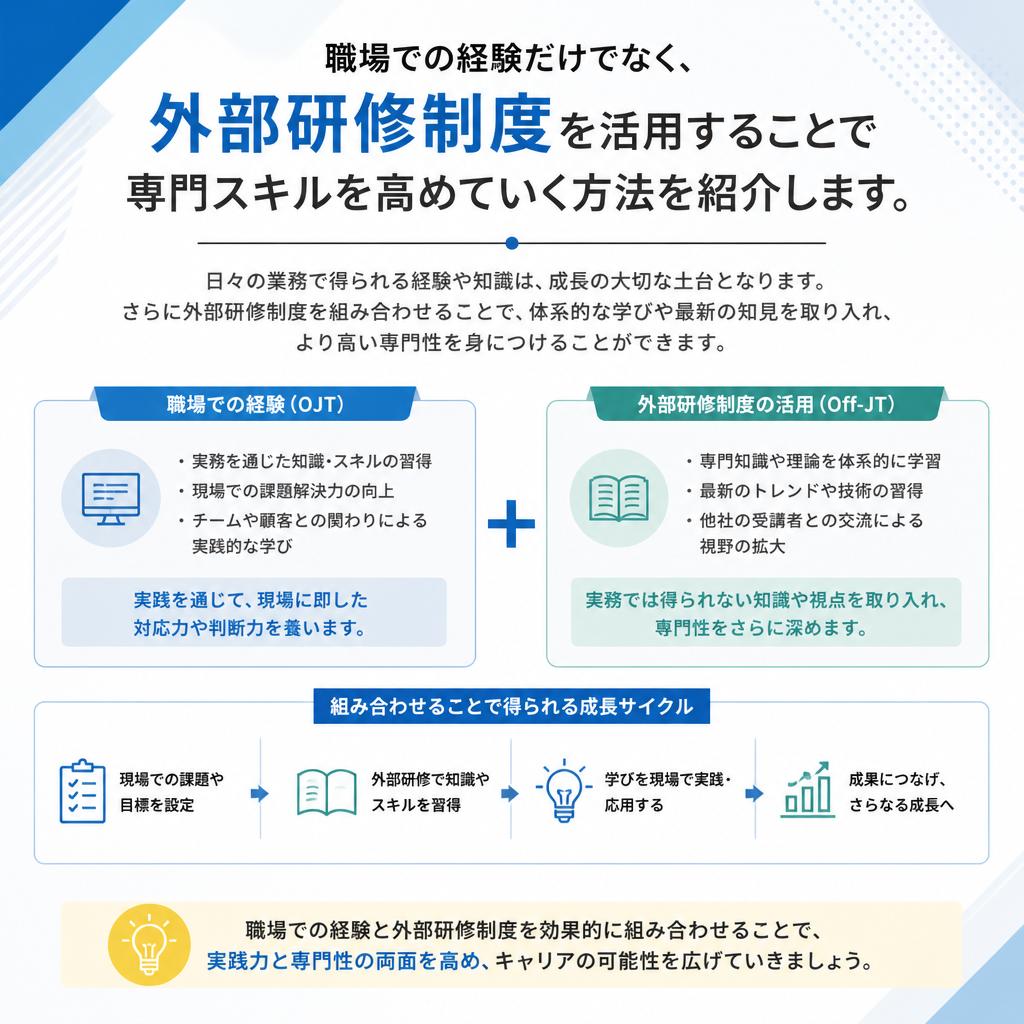 スキルアップにつながる外部研修制度