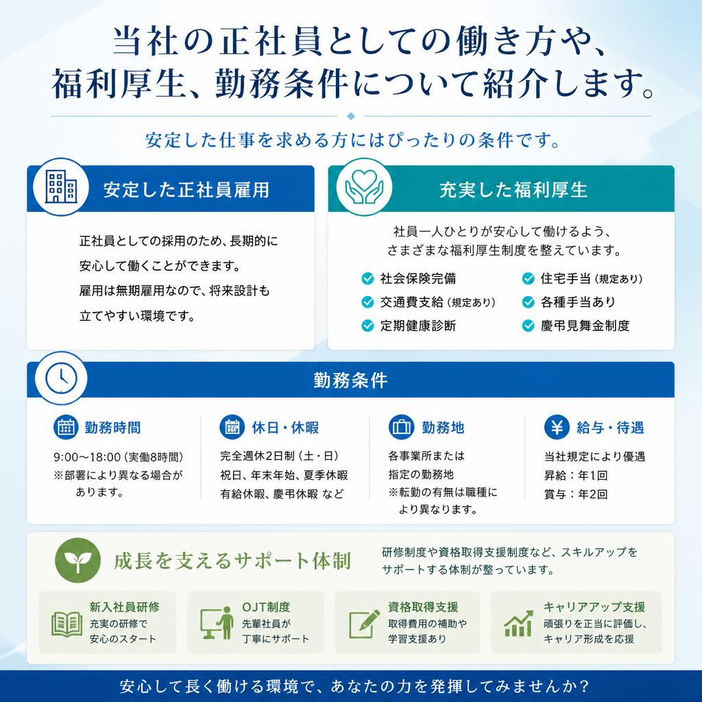 3. 正社員募集の詳細