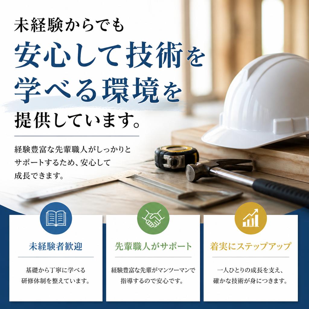 未経験者歓迎のサポート制度