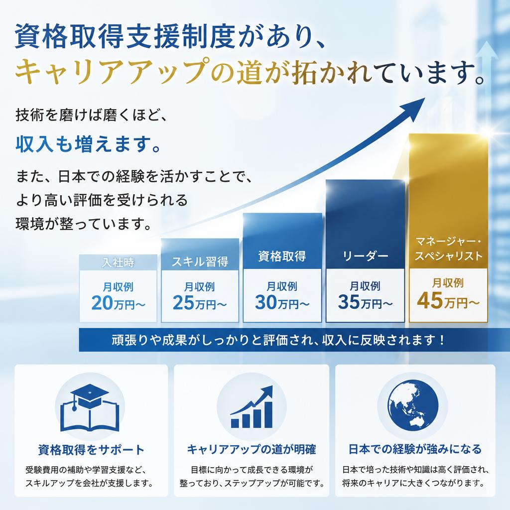 3. キャリアアップのチャンス|技術を磨いて給料UP