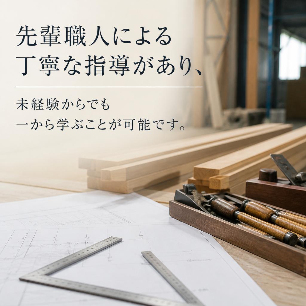 徹底サポートの職人育成プログラム