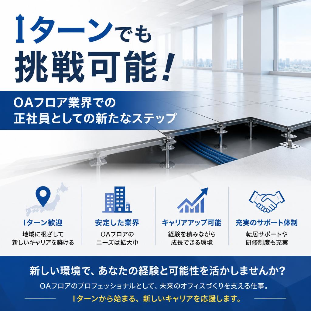 Iターンでも挑戦可能！OAフロア業界での正社員としての新たなステップ