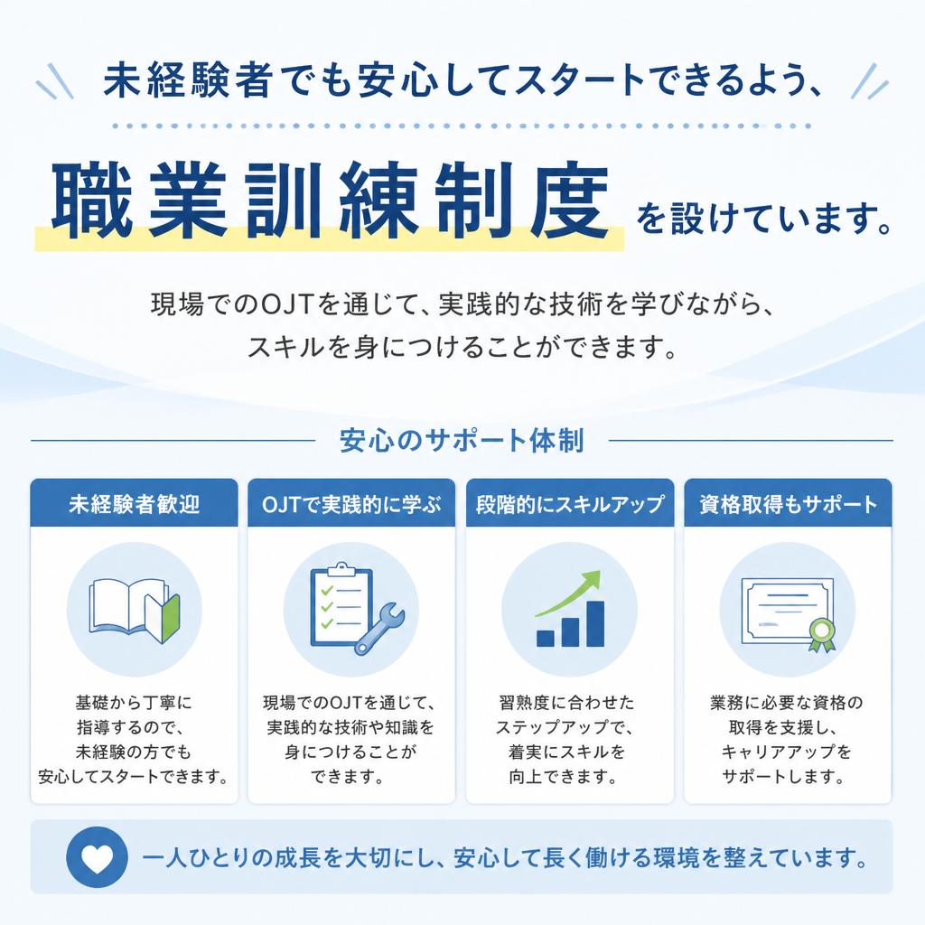 充実した職業訓練制度