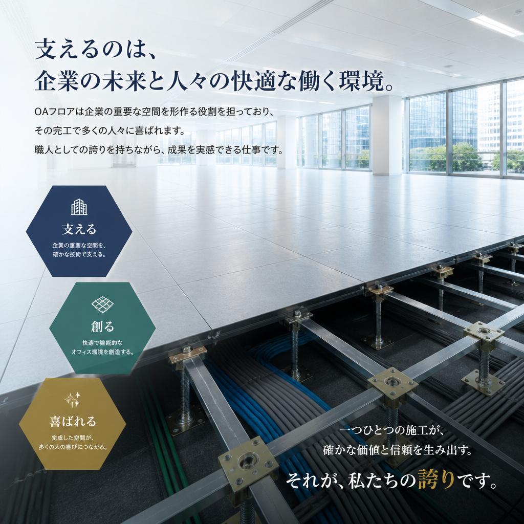 OAフロアの職人としての魅力