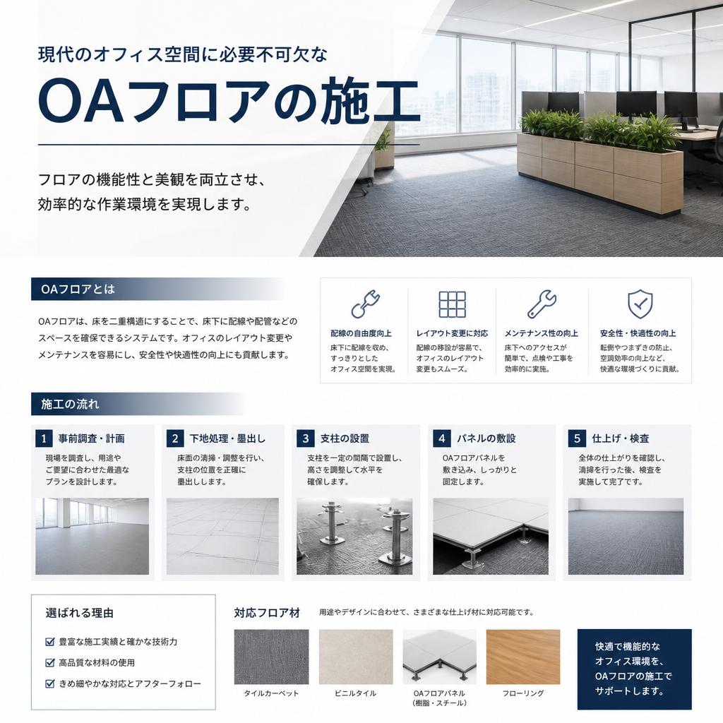 OAフロア施工とは?