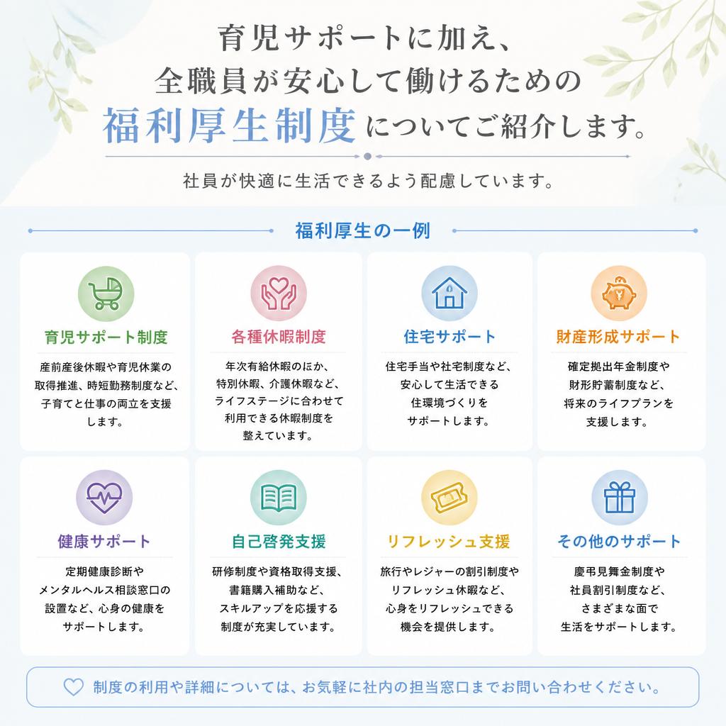 充実した福利厚生