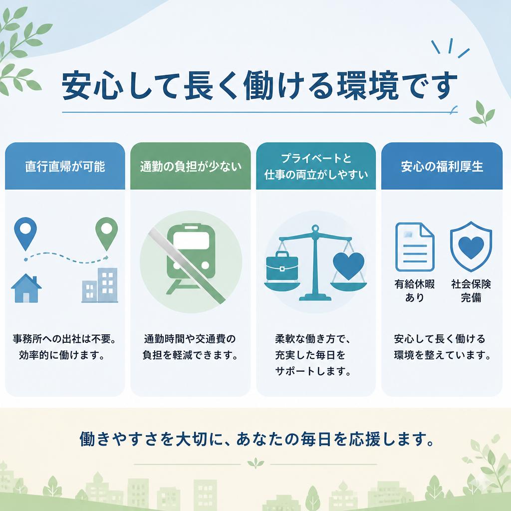 働きやすい環境とメリット
